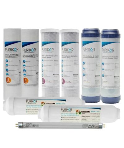 Kit de mantenimiento de 12 meses para equipos de purificación Purikor de 6 etapas