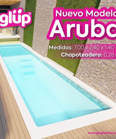 ALBERCA ARUBA 7.0X2.40X1.40 mts + Chapoteadero